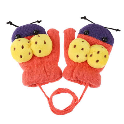

Winter Baby Boys Girls Knitted Gloves Warm Rope Thicken Full Finger Mittens