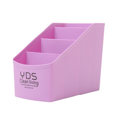 

Nordic Color Four Grids Storage Box Plastic Desk Desktop Office Pen Pencil Holder Makeup Storage Washroom Wash Basin Tray Gut