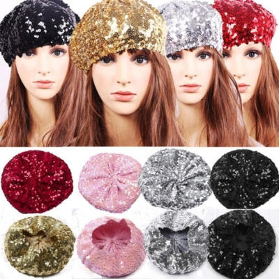 

Muticolor Sequin Basco Hat Beret Disco Dance Fancy Dress Party Costume Headwear