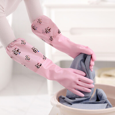 

Gobestart Waterproof Velvet Gloves Wash Dishes Dishwashing House Cleaning