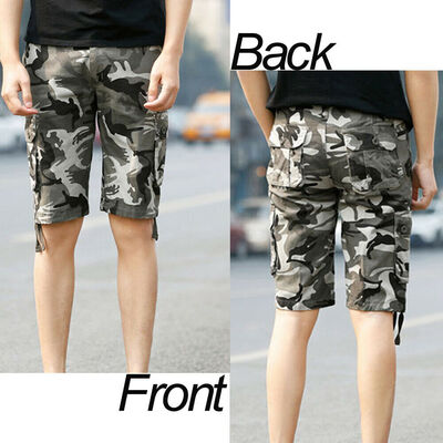 

Mens Summer Shorts Sports Work Casual Army Combat Cargo Short Pants Trousers