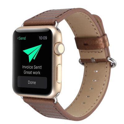 

Gobestart Carbon Fiber Leather Strap Replacement Watch Band For Apple Watch 42mm