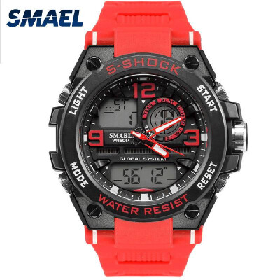 

Mens Stylish Sports Multi-function Electronic Waterproof Watch Dual Display Wristwatches