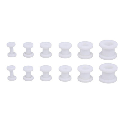 

6 Pairs of Plastic Body Piercing Ear Stretching Gauges Kit Ear Tunnels Plugs Stretchers Expander Set