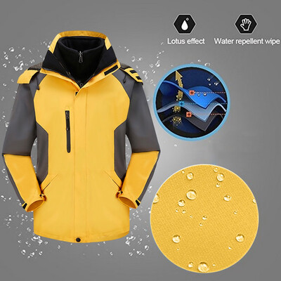 

Toponeto Men Winter Hooded Softshell Windproof Waterproof Soft Coat Shell Jacket