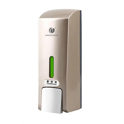 

Wall-mounted Two Chamber Manual Liquid Soap Dispensers Shampoo Box Holder