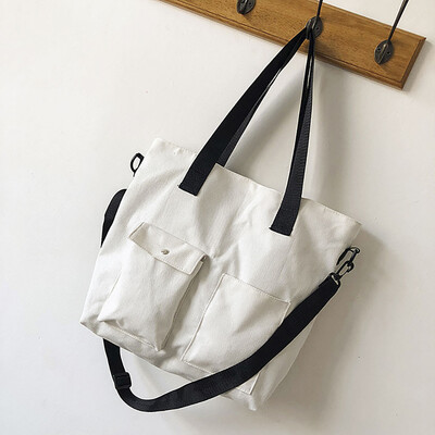 

Tailored Women Simple Stylish Shoulder Bag Large Capacity Canvas Messenger Bag