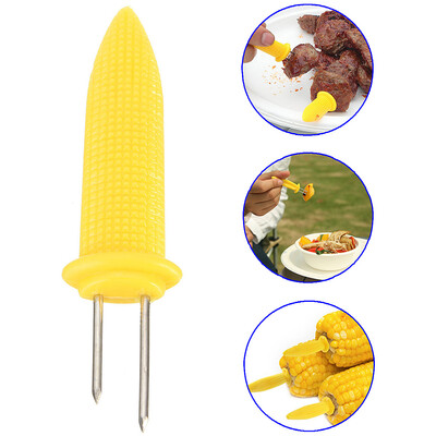 

12PCS Stainless Steel BBQ Corn Holders Skewers Prongs Corn On The Cob Holders Barbecue New Corn Prongs Corn On The COB Holders