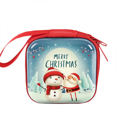 

Creative Design 2020 Christmas Kid Gift Santa Claus Coin Purse For Candy Children Pocket Small Money Wallet Pouch Zip Coin Bag