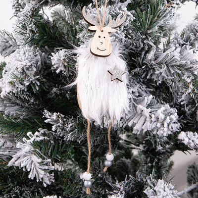 

Tailored Christmas Elk Pendant DIY Wooden Painted Hanging Ornament Xmas Party Decoration