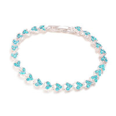 

New Fashion Colorful Zircon Crystal Bracelets & Bangles Rome Style Bracelet For Women Jewelry Gift