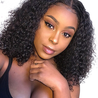 

〖Follure〗Womens Fashion Front lace Wig Short Wave Black Natural Looking Cury Wigs