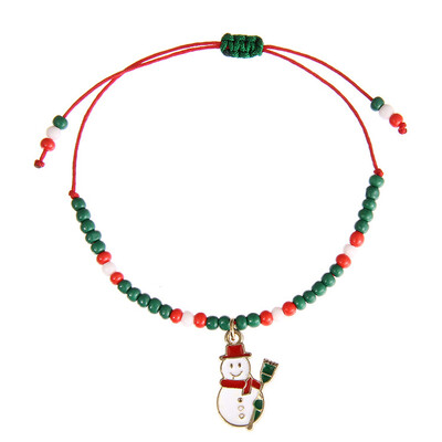 

Christmas Theme Snowflake Bracelet Small Gift Tree Beaded Hand-woven Bracelet
