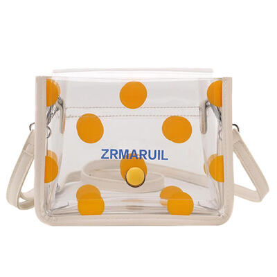 

Small Dot Print Clear Shoulder Messenger Handbags Women Flap Crossbody Bags