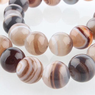 

Natural Gemstone Botswana Agate Round Bead Strands 12mm Hole 1mm about 33pcsstrand 1535