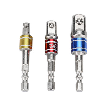 

Greensen 3Pcs Socket Adapters Drill Nut Driver Extension Bars Set 14in 38in 12in Screwdriver Tools