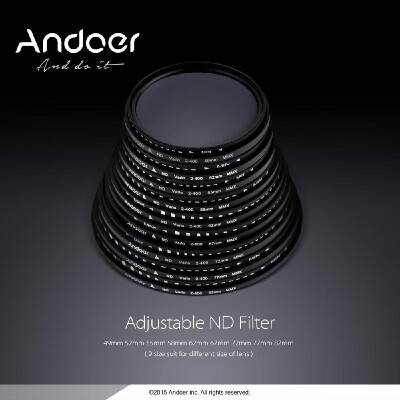 

Andoer 72mm ND Fader Neutral Density Adjustable ND2 to ND400 Variable Filter for Canon Nikon DSLR Camera