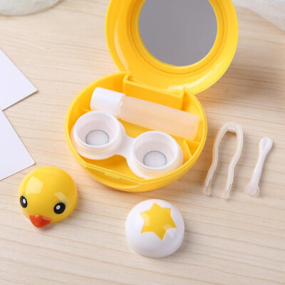 

Plastic Cartoon Contact Lens Case Mini Travel Portable Pocket Box Container