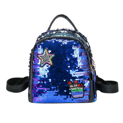 

Women Shining Sequins Backpacks Teen Girls Mini Travel School Shoulder Bags