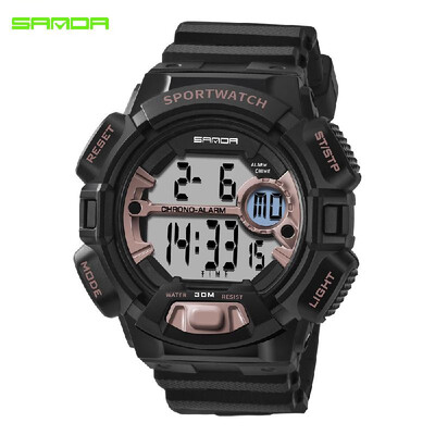 

SANDA 319 Electronic Sport Watch Men Waterproof Watches Digital LED Back Light Wristwatch for Male Clock