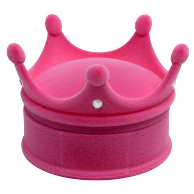 

Solid Color Jewelry Storage Boxes Velvet Lady Ring Crown Organizer Case Romantic Earring Ring Gift Display Box