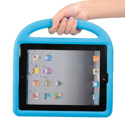 

Protective EVA Case for iPad 234 Silicone Shockproof Handle Case Screen Protector for Kids Pink
