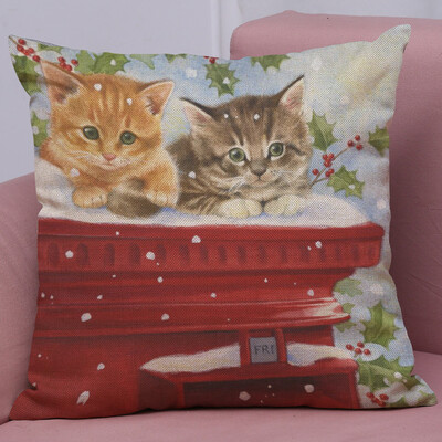 

Tailored New Christmas Cotton Linen Pillow Case Sofa Cushion Cover Home Decor