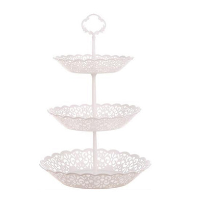 

3-layer Hollow Detachable Fruit Display Plate Dessert Snacks Storage Stand Tray