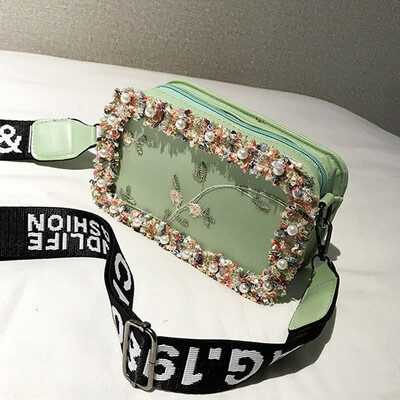 

Tailored Womens Shoulder Bag Ethnic Style Diagonal Cross Bag Solid Color Square Bag