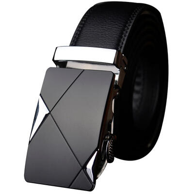 

Mens Black Automatic Buckle Belts Fashion Waist Strap Belt Waistband