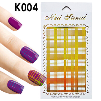 

Toponeto 1Pc Irregular Hollow Nail Art Vinyls Stencil Stickers Manicure