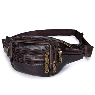 

Tailored Fashion Simple Neutral Outdoor Leather Messenger Bag Waist Bag Chest Bag