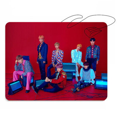 

KPOP BTS Bangtan Boys Mouse Pad Official Regular Three-series Follow-up  E Version Rubber Mouse Pads Best Gift for ARMY