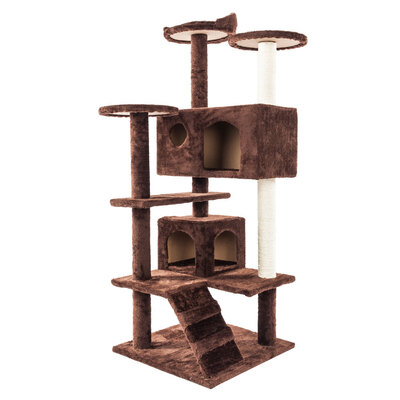 

Cat Tree Tower Condo Scratcher Furniture Kitten House Brown