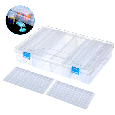 

Clear Plastic Diamond Storage Box with Compartment 112 Pack Transparent Diamond Embroidery Painting Accessory Tool Drill Jewelry B