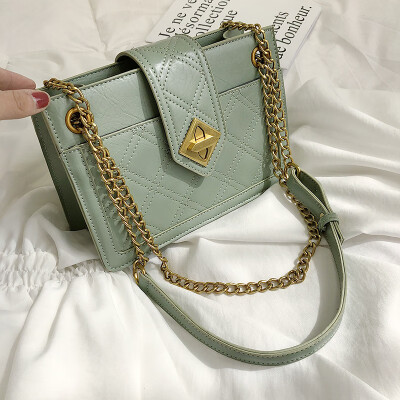 

Bag female bag new 2019 Korean version of the tide simple embroidery line chain shoulder Messenger bag female wild ins small square bag
