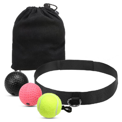 

Boxing Reflex Ball Set 3 Level Punching Training Balls with Silicone Fitness Headband