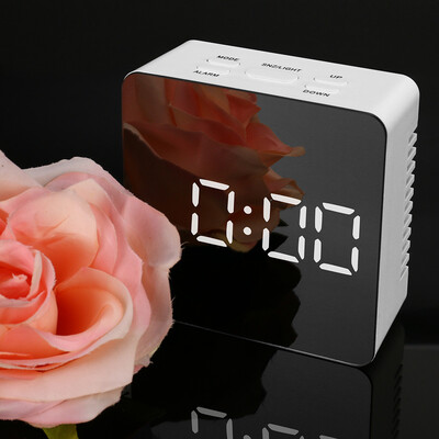

Siaonvr Mirror LED Alarm Clock Multifunction Digital Electronic Temperature Snooze Clock