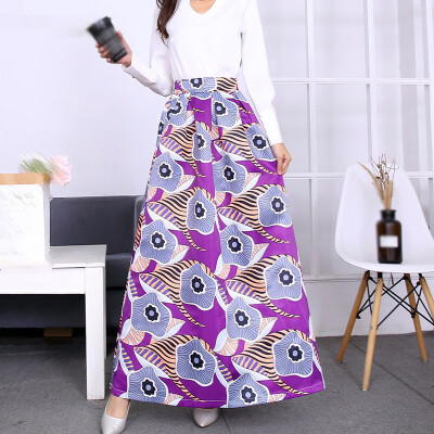 

Womens Printed High Waist Casual Evening Cocktail Plus Size A Line Maxi Skirts