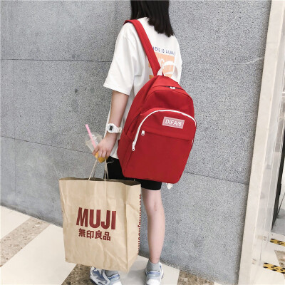 

Schoolbag female Korean version of the original ulzzang high school students ins wind bf large capacity forest department shoulder