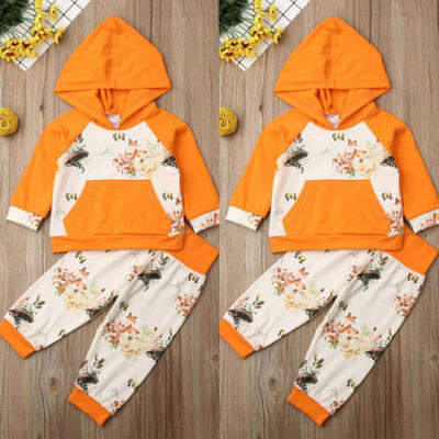 

Newborn Kids Toddler Baby Boy Girl Outfits Hoodie Tops T-shirtPants Clothes Set