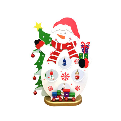 

〖Follure〗Christmas Wooden Tree Mini Christmas Tree Ornaments Desktop for Kids Gift Home