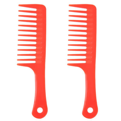 

2pcs Width Tooth Combs Hair Care Hairdressing Styling Hairbrush Barber Tool