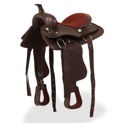 

Western Saddle Headstall&Breast Collar Real Leather 12" Brown