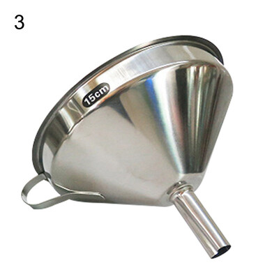 

111315cm Stainless Steel Cone Funnel Pour Oil Liquid Hopper Kitchen Home Tool