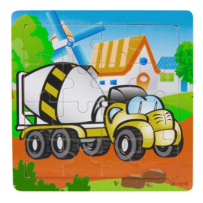 

〖Follure〗Wooden Kids 16 Piece Jigsaw Toys Education And Learning Puzzles Toys