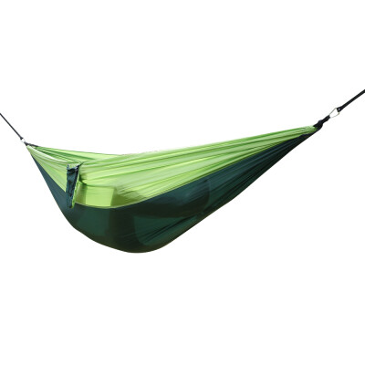 

Double 2 Person Portable Parachute Nylon Fabric Hammock Hanging Bed Sleep Swing Green