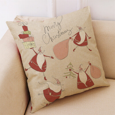 

Tailored New Christmas Cotton Linen Pillow Case Sofa Cushion Cover Home Decor