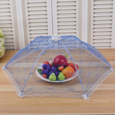 

Folding Hexagon Lace Mesh Umbrella Food Net Cover Anti Fly Bug Dust Protector