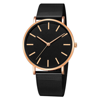 

Gobestart Fashion Quartz Watch Women Men Mesh Stainless Steel Quality Casual Wrist Watch